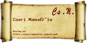 Cseri Manuéla névjegykártya